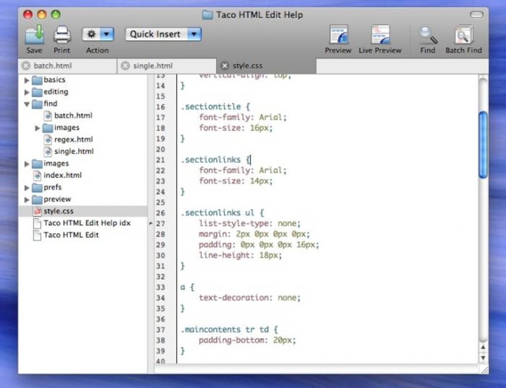 basic html editor for a mac